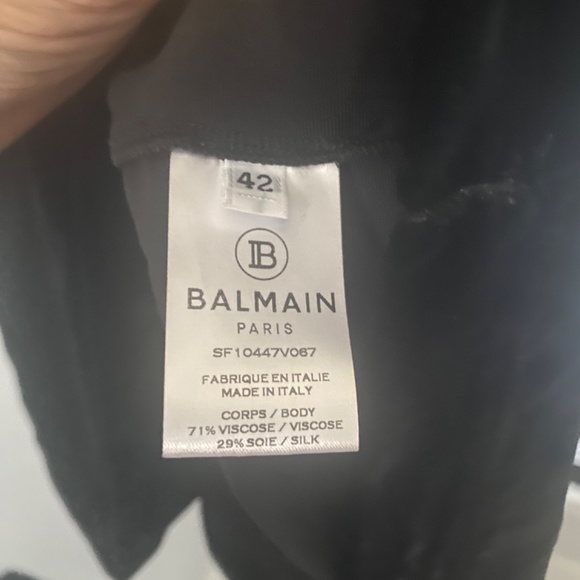 Balmain velvet sparkly logo top - Picture 4 of 5